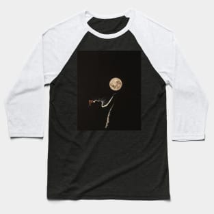 Cat Meets the Moon Baseball T-Shirt